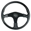 UFLEX USA Corse Steering Wheel, Black Grip/Black Spokes