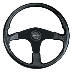UFLEX USA Corse Steering Wheel, Black Grip/Black Spokes