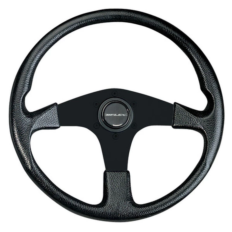 UFLEX USA Corse Steering Wheel, Black Grip/Black Spokes